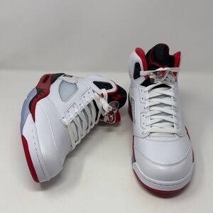 Jordan 5 Retro Fire Red Black Tongue